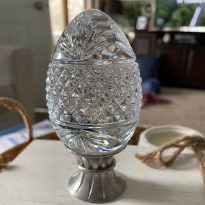Glass home decorative egg